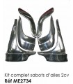 KIT COMPLET 6 SABOTS D'AILES 2CV