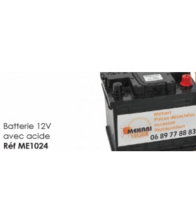 Batterie 12V avec acide