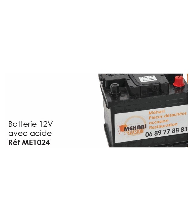 Batterie 12V avec acide