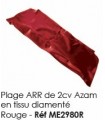 PLAGE ARRIERE 2CV TISSU DIAMANTE ROUGE