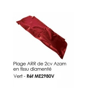 Plage arrière de 2cv azam en tissu diamente vert