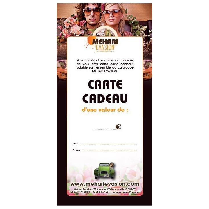 BON CADEAU DE 100€ VALABLE 1 AN
