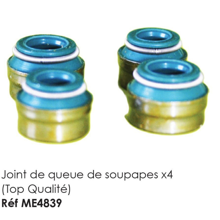 JOINTS DE QUEUE DE SOUPAPES (X4) QUALITE SUPERIEURE POUR 2CV MEHARI OU DERIVES