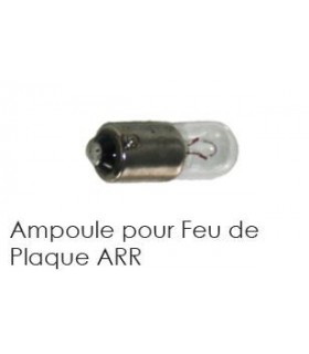 AMPOULE DE FEU DE PLAQUE ARRIERE 6V 5W