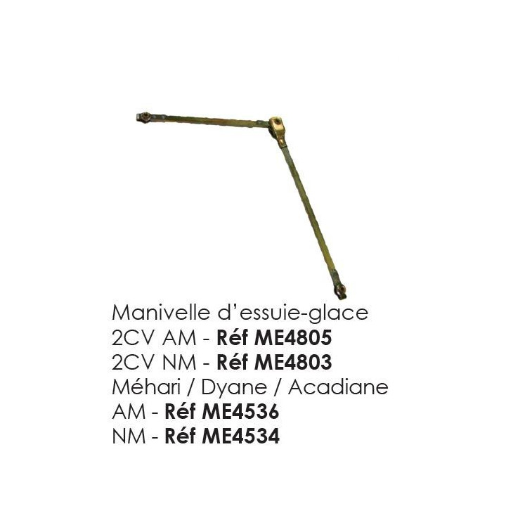 MANIVELLE D ESSUIE GLACE NOUVEAU MODELE POUR 2CV
