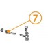 TUYAU DE FREIN BANJO POUR CYLINDRE ARRIERE DROIT LONGUEUR 51 CM