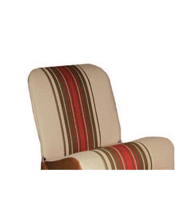 PLAGE ARRIERE 2CV TISSUS BEIGE RAYE