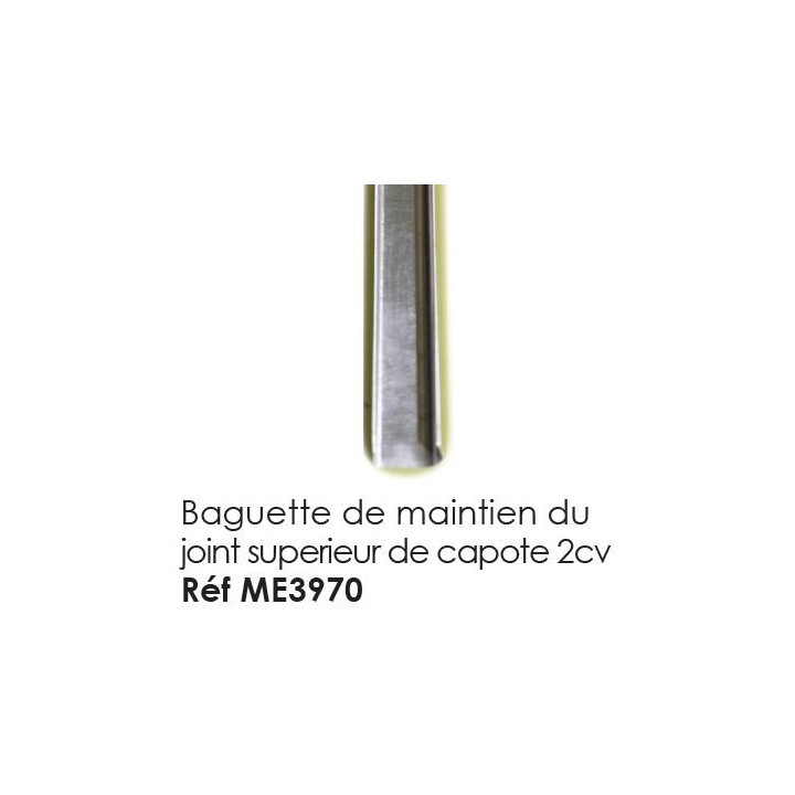 BAGUETTE DE MAINTIEN DU JOINT SUPERIEUR DE CAPOTE DE 2CV