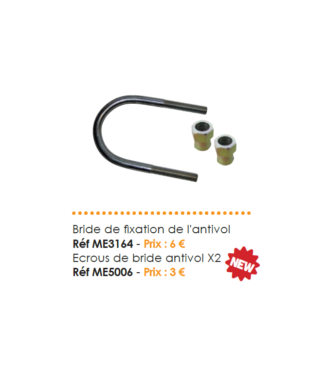 ECROUS DE BRIDE ANTIVOL  PAR 2