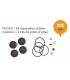 Kit réparation d'étrier 4 pistons + 2 kits de joints d'étrier