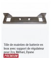 TOLE DE MAINTIEN DE BATTERIE EN INOX AVEC SUPPORT DE REGULATEUR