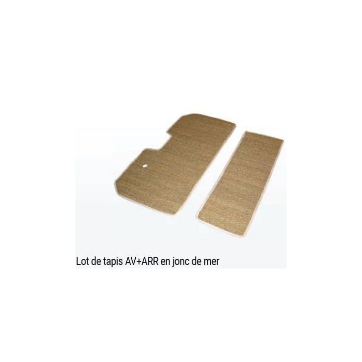 LOT DE TAPIS EN JONC DE MER AVANT ET ARRIERE 4 PLACES