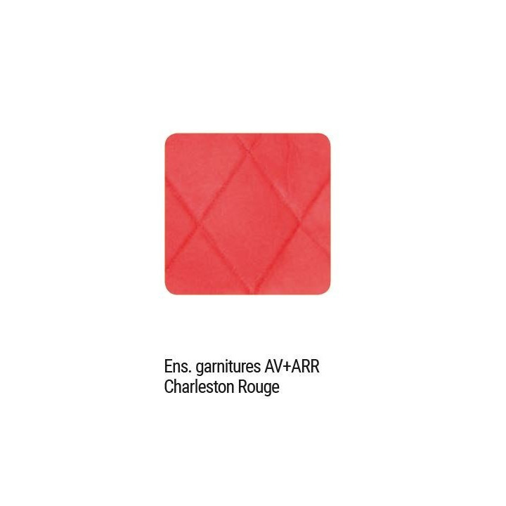 ENS. GARNITURES CHARLESTON ROUGE BANQUETTE AV+ BANQUETTE ARRIERRE