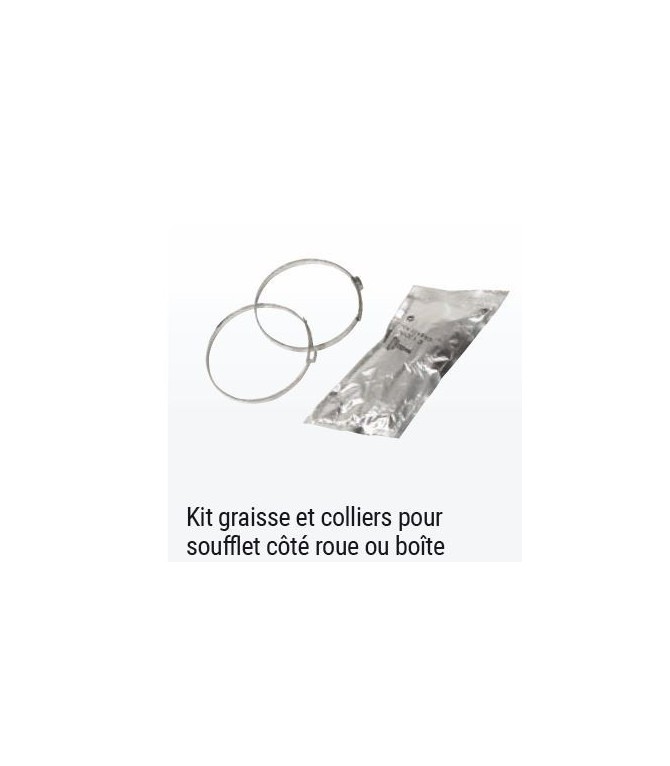 KIT GRAISSE ET COLLIERS POUR SOUFFLET DE CARDAN COTE ROUE