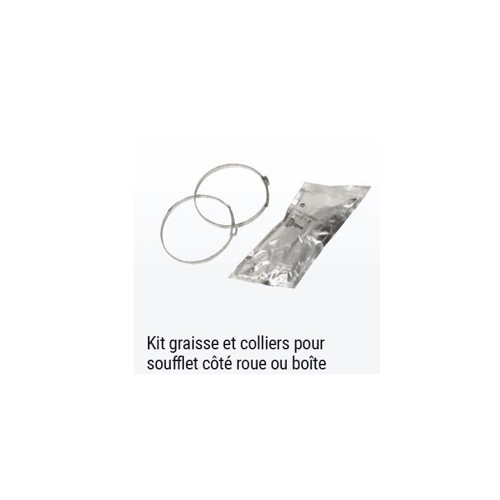 KIT GRAISSE ET COLLIERS POUR SOUFFLET DE CARDAN COTE ROUE