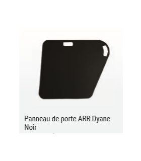 PANNEAU DE PORTE ARRIERE GAUCHE NOIR POUR DYANE