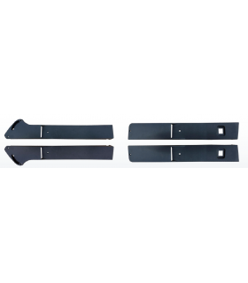 LOT DE 4 BANDEAUX DE PORTES EN PLASTIQUE NOIR POUR 2CV