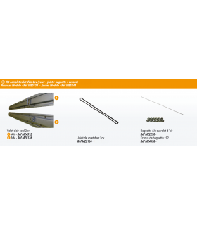 KIT COMPLET VOLET D'AIR 2CV NOUVEAU MODELE AVEC JOINT ET BAGUETTE