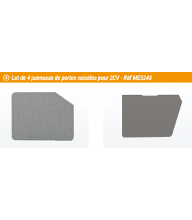 LOT DE 4 PANNEAUX DE PORTE 2CV GRIS MARBRÉ POUR 2CV SUICIDE