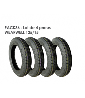 LOT DE 4 PNEUS WEARWHELL 125/15