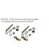 KIT DE 2 AXES DE PIVOTS TOP QUALITÉS + 2 ARRÊTOIR DE VIS DE PIVOT EN INOX