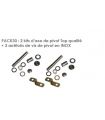 KIT DE 2 AXES DE PIVOTS TOP QUALITÉS + 2 ARRÊTOIR DE VIS DE PIVOT EN INOX