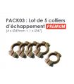 LOT DE 5 COLLIERS D'ÉCHAPPEMENT TOP QUALITÉ (4 x Ø49mm + 1 x Ø47)