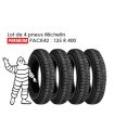 LOT DE 4 PNEUS MICHELIN 125 R 400 PREMIUM