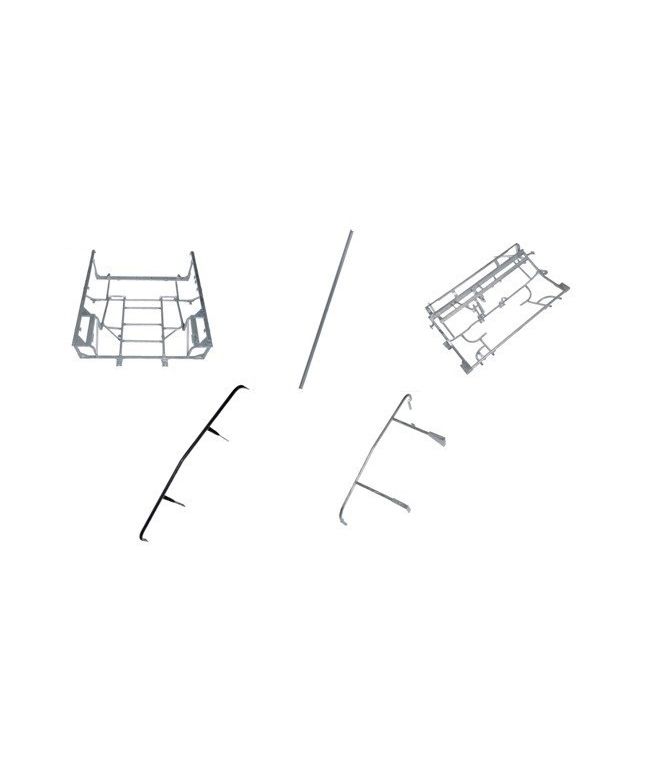 ENSEMBLE DE CHÂSSIS TUBULAIRES ANCIEN MODÈLE GALVANISÉS POUR MÉHARI