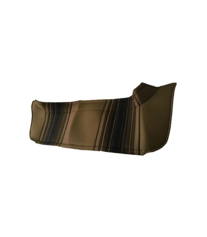 PLAGE ARRIERE 2CV EN TISSUS MARRON RAYE