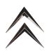 JEU DE 2 CHEVRONS EN PLASTIQUE CHROME