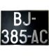 PLAQUE IMMATRICULATION ALU NOIRE CARREE POUR ARRIERE 300 X 200 MM