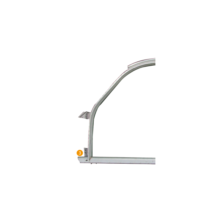 FIXATION INFERIEURE DE CHARNIERE DE PORTE AVANT DROITE 2CV