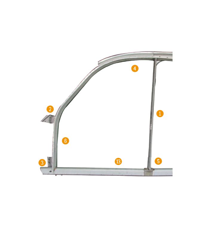 PROFIL DE REPARATION DE FLANC AVANT DE CAISSE 2CV AVANT GAUCHE