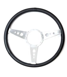 VOLANT CUIR NOIR TOP QUALITÉ POUR MÉHARI OU 2CV