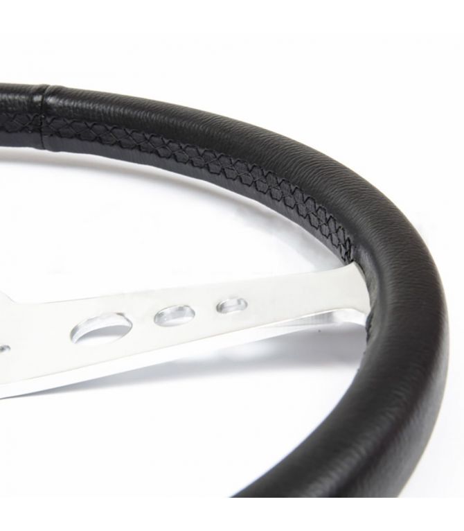 VOLANT CUIR NOIR TOP QUALITÉ POUR MÉHARI OU 2CV