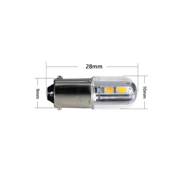 AMPOULE LED VEILLEUSE OU TABLEAU DE BORD BA9S T4W BLANC PUR A L'UNITÉ