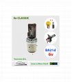 AMPOULES LED BA21D A BAIONNETTE 6V CODE/PHARE JAUNE LA PAIRE