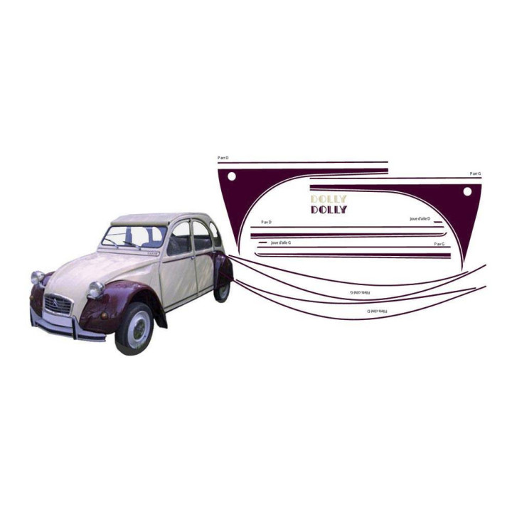 AUTOCOLLANTS 2CV DOLLY DELAGE & RIALTO