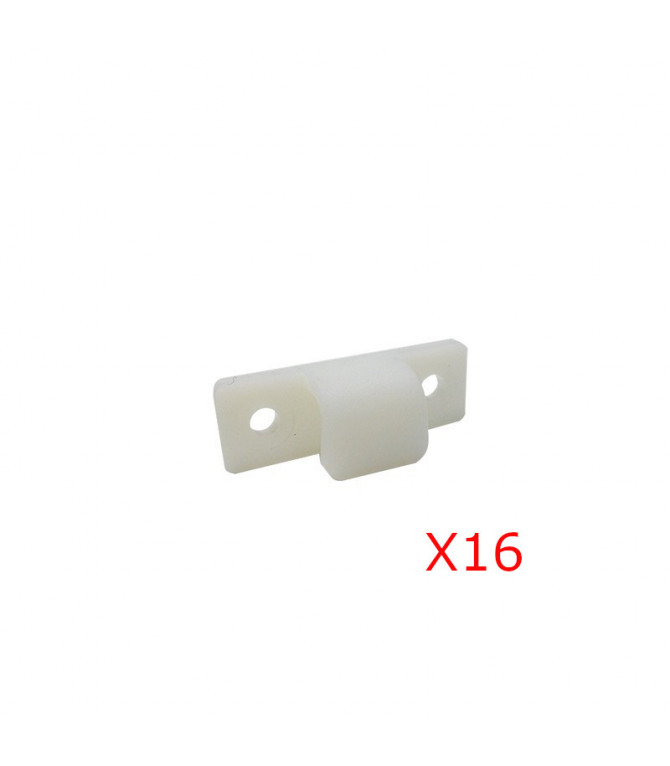 LOT DE 16 CROCHETS DE CAISSE EN PLASTIQUE BLANC POUR MÉHARI