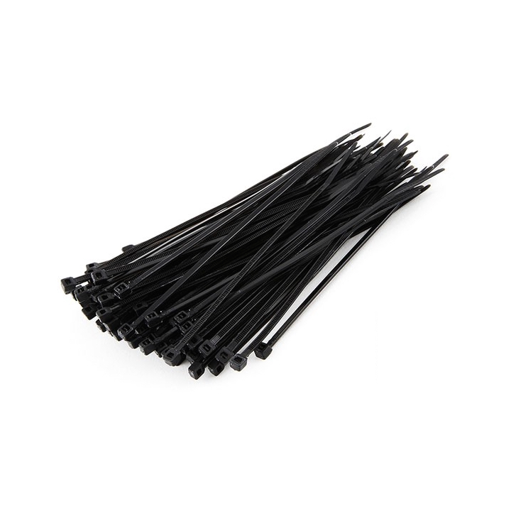 COLLIERS SERRE CABLES NOIR SACHET DE 100 PIECES