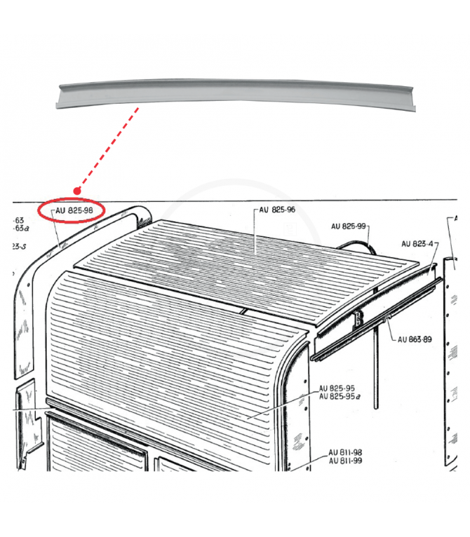 TOLE AVANT SUP. FERMETURE CAISSE