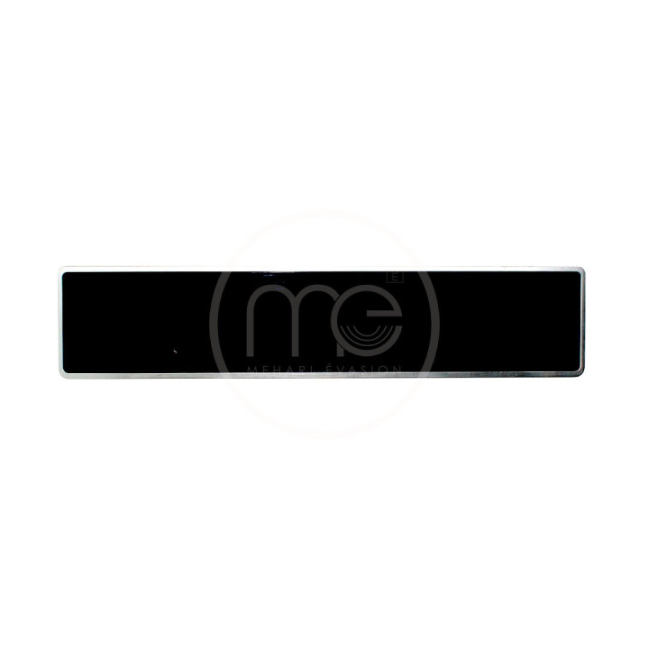 Plaque d'immatriculation aluminium noire avant - ancien format 1234 aa 00 - 455x100 mm