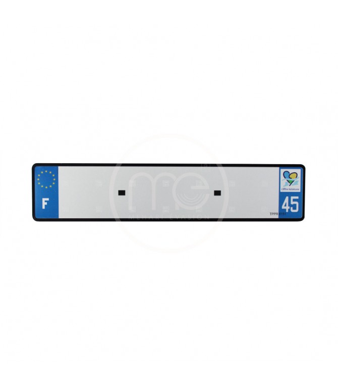 PLAQUE IMMATRICULATION SIV BLANCHE POUR AVANT 455 X 100 MM