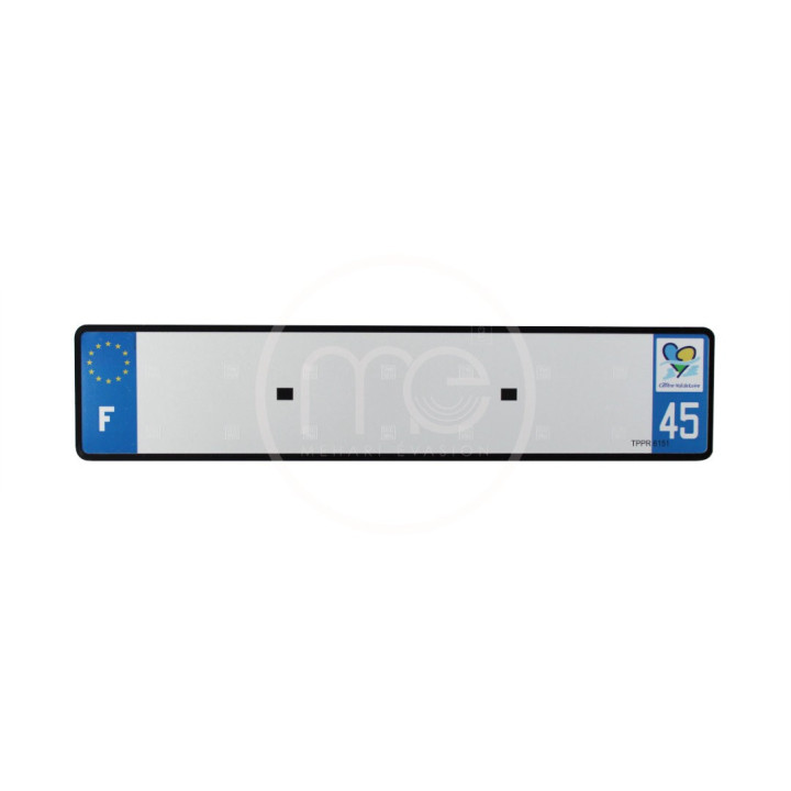 Plaque d'immatriculation siv blanche avant - aluminium - 455 x 100 mm