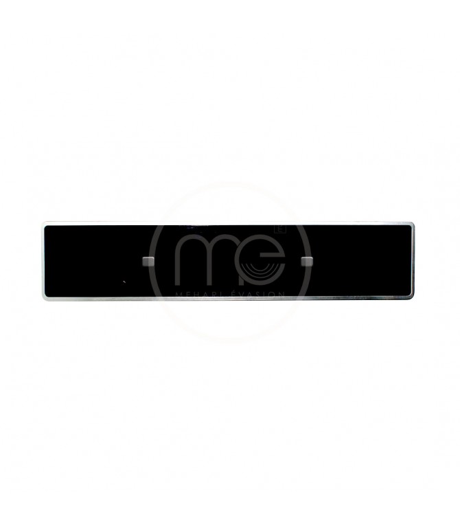 PLAQUE IMMATRICULATION ALU NOIRE POUR AVANT 455 X 100 MM FORMAT SIV