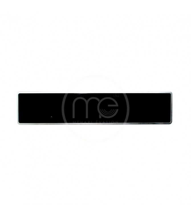 PLAQUE IMMATRICULATION ALU NOIRE POUR ARRIERE 520 X 110 MM
