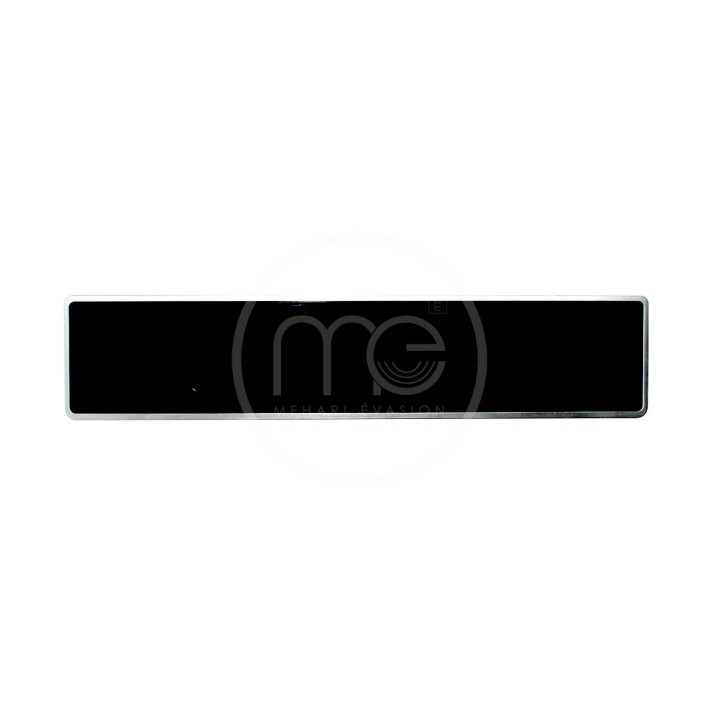 Plaque d'immatriculation noire arrière - aluminium - ancien format 520 x 110 mm