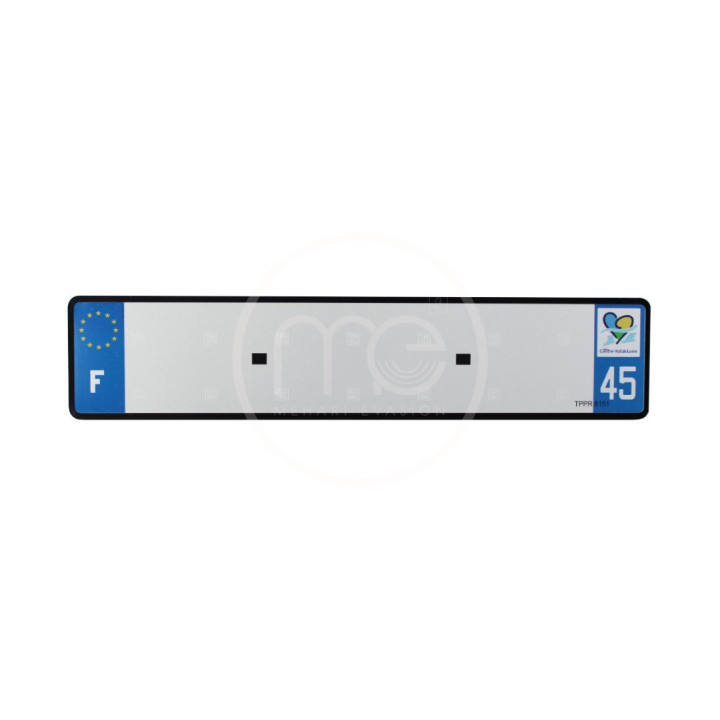 Plaque d'immatriculation siv blanche avant - aluminium - 520 x 110 mm