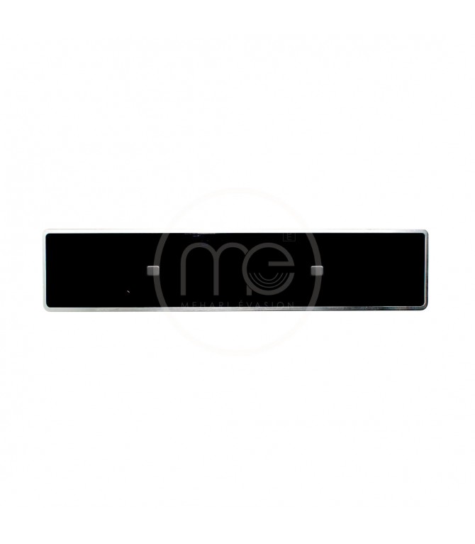 PLAQUE IMMATRICULATION ALU NOIRE POUR ARRIERE 520 X 110 MM FORMAT SIV